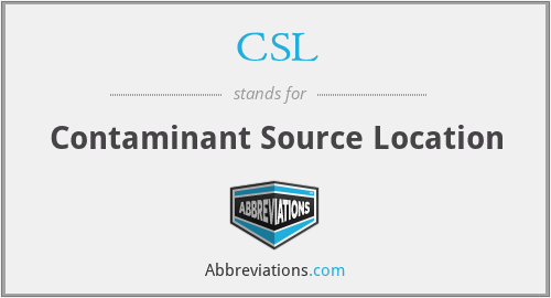 CSL - Contaminant Source Location