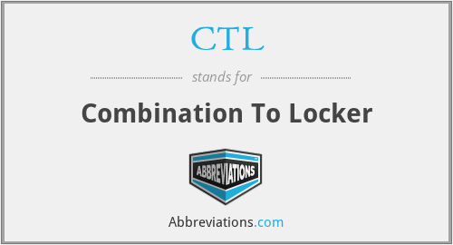 CTL - Combination To Locker