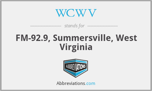 WCWV - FM-92.9, Summersville, West Virginia