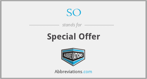 SO - Special Offer