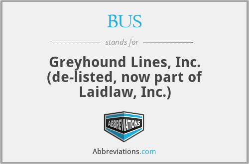 BUS - Greyhound Lines, Inc. (de-listed, now part of Laidlaw, Inc.)