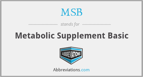 MSB - Metabolic Supplement Basic