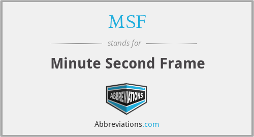 MSF - Minute Second Frame