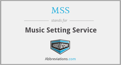 MSS - Music Setting Service