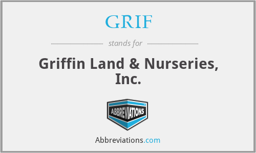 GRIF - Griffin Land & Nurseries, Inc.