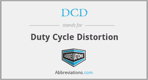 DCD - Duty Cycle Distortion