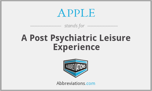 APPLE - A Post Psychiatric Leisure Experience