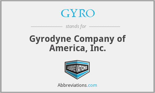 GYRO - Gyrodyne Company of America, Inc.