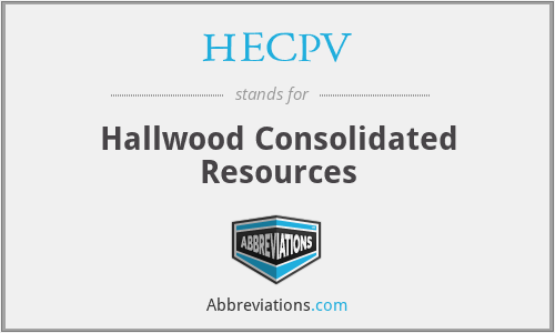 HECPV - Hallwood Consolidated Resources