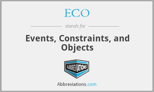 ECO - Events, Constraints, and Objects