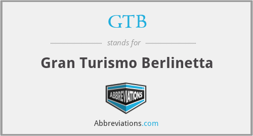 GTB - Gran Turismo Berlinetta