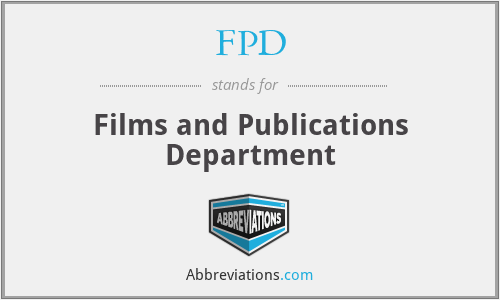 FPD - Films and Publications Department