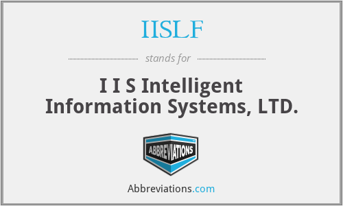 IISLF - I I S Intelligent Information Systems, LTD.