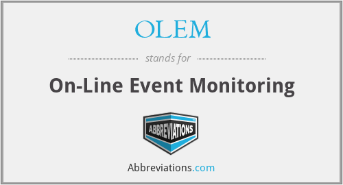 OLEM - On-Line Event Monitoring