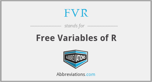 FVR - Free Variables of R