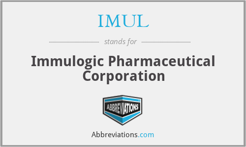 IMUL - Immulogic Pharmaceutical Corporation