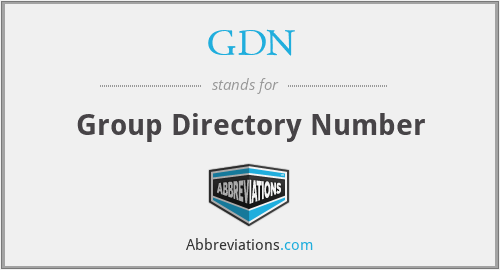 GDN - Group Directory Number