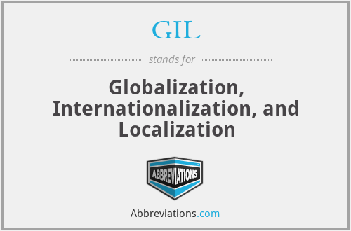 GIL - Globalization, Internationalization, and Localization