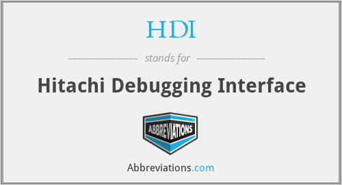 HDI - Hitachi Debugging Interface