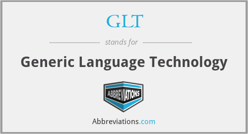 GLT - Generic Language Technology