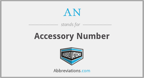 AN - Accessory Number