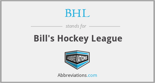 BHL - Bill's Hockey League