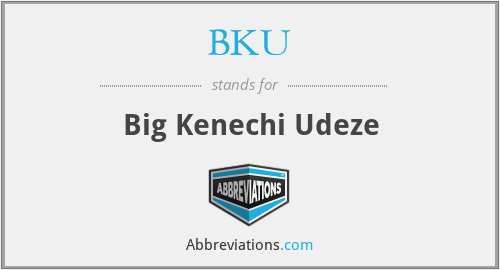 BKU - Big Kenechi Udeze