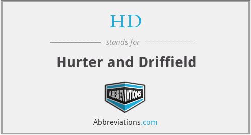 HD - Hurter and Driffield