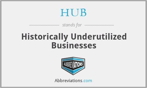 HUB - Historically Underutilized Businesses