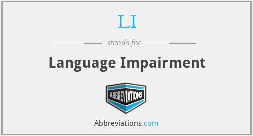 LI - Language Impairment