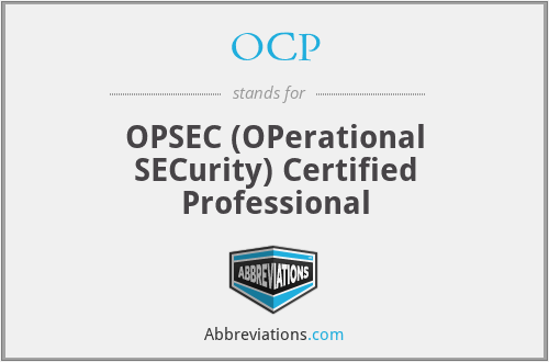 OCP - OPSEC (OPerational SECurity) Certified Professional