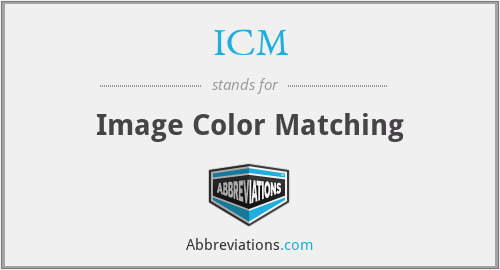 ICM - Image Color Matching