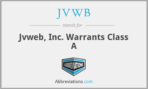 JVWB - Jvweb, Inc. Warrants Class A