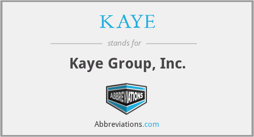 KAYE - Kaye Group, Inc.