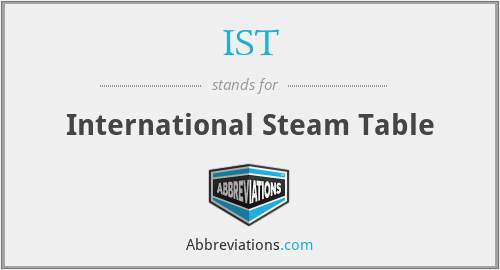 IST - International Steam Table