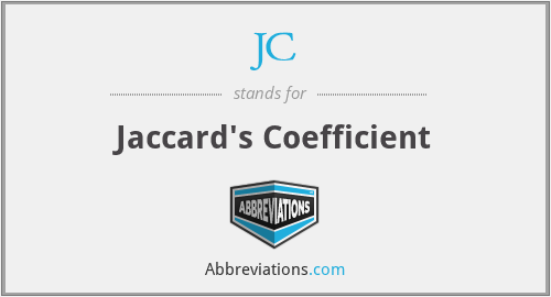 JC - Jaccard's Coefficient