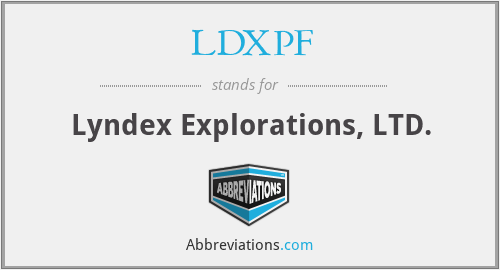 LDXPF - Lyndex Explorations, LTD.