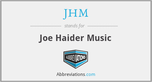 JHM - Joe Haider Music