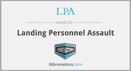 LPA - Landing Personnel Assault