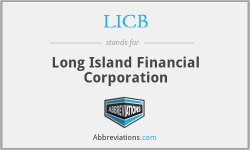 LICB - Long Island Financial Corporation
