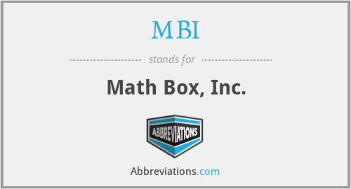 MBI - Math Box, Inc.
