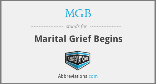 MGB - Marital Grief Begins