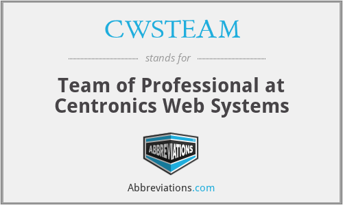 CWSTEAM - Team of Professional at Centronics Web Systems