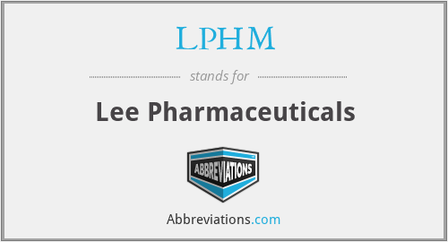 LPHM - Lee Pharmaceuticals
