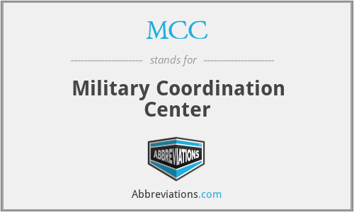 MCC - Military Coordination Center