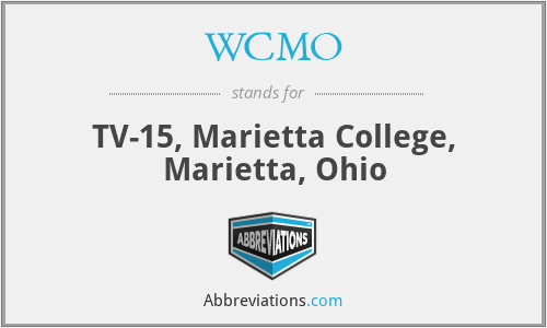 WCMO - TV-15, Marietta College, Marietta, Ohio