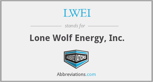 LWEI - Lone Wolf Energy, Inc.