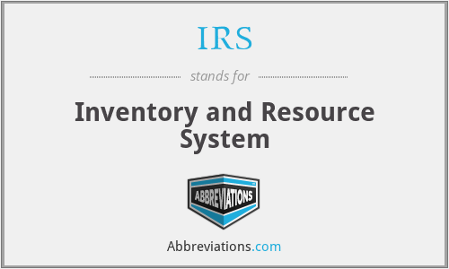 IRS - Inventory and Resource System