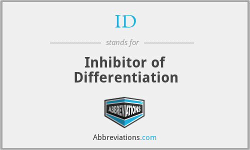 ID - Inhibitor of Differentiation