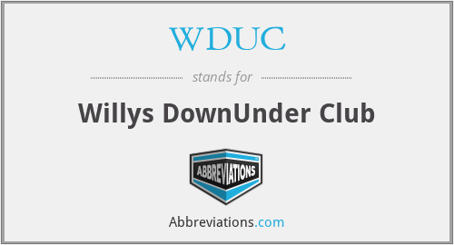 WDUC - Willys DownUnder Club